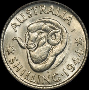 Australia 1944S Shilling Reverse