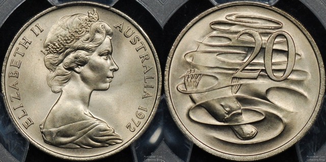 Australia 1972 Twenty Cent Coin